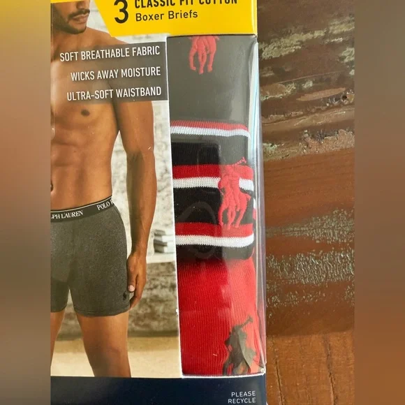 Polo by Ralph Lauren Men's 3 Pack Boxer Briefs! NWTS!   S - Picture 2 of 3